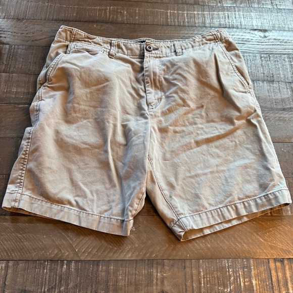 American Eagle Outfitters Flat Front Shorts Gray 100% Cotton Men’s Size 36 - Picture 2 of 10